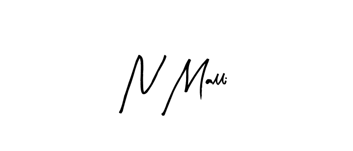 Arty Signature is a professional signature style that is perfect for those who want to add a touch of class to their signature. It is also a great choice for those who want to make their signature more unique. Get N Malli name to fancy signature for free. N Malli signature style 8 images and pictures png