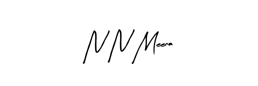 You should practise on your own different ways (Arty Signature) to write your name (N N Meena) in signature. don't let someone else do it for you. N N Meena signature style 8 images and pictures png