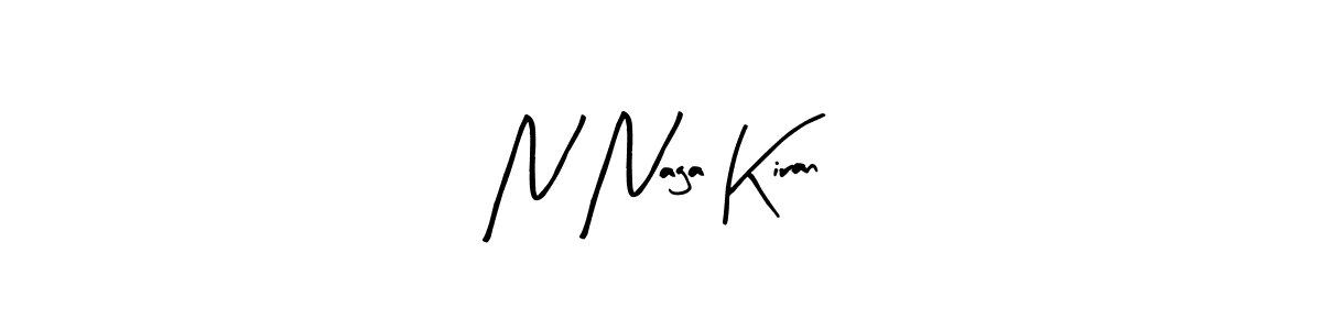 The best way (Arty Signature) to make a short signature is to pick only two or three words in your name. The name N Naga Kiran include a total of six letters. For converting this name. N Naga Kiran signature style 8 images and pictures png