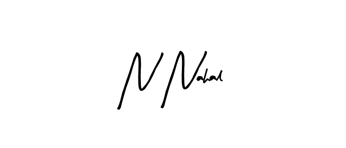 How to make N Nahal name signature. Use Arty Signature style for creating short signs online. This is the latest handwritten sign. N Nahal signature style 8 images and pictures png