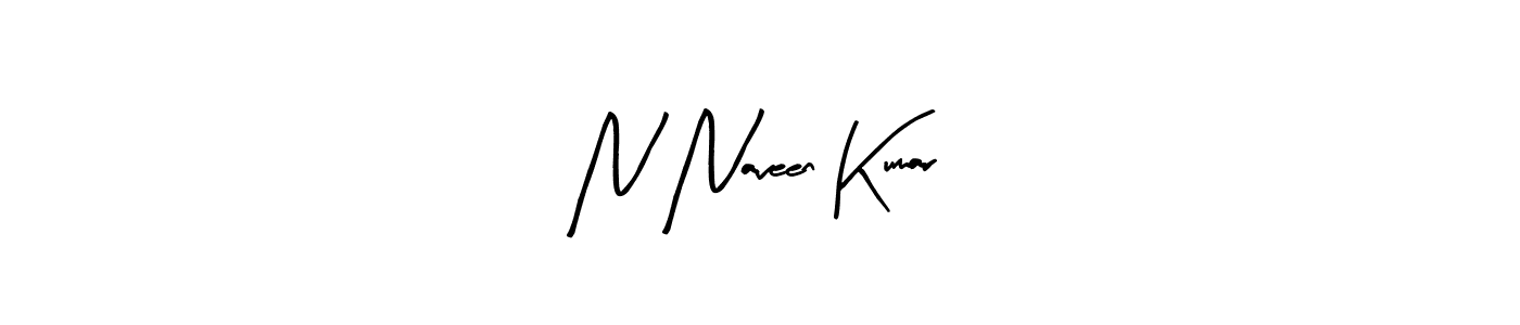 Also You can easily find your signature by using the search form. We will create N Naveen Kumar name handwritten signature images for you free of cost using Arty Signature sign style. N Naveen Kumar signature style 8 images and pictures png