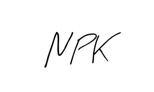 Make a beautiful signature design for name N P K. With this signature (Arty Signature) style, you can create a handwritten signature for free. N P K signature style 8 images and pictures png