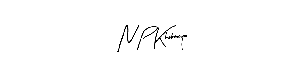 Also we have N P Khokariya name is the best signature style. Create professional handwritten signature collection using Arty Signature autograph style. N P Khokariya signature style 8 images and pictures png
