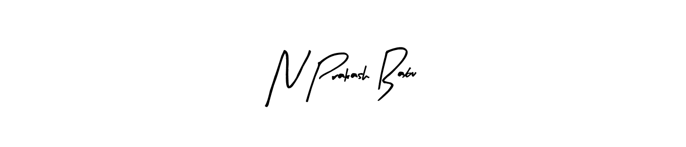 Similarly Arty Signature is the best handwritten signature design. Signature creator online .You can use it as an online autograph creator for name N Prakash Babu. N Prakash Babu signature style 8 images and pictures png