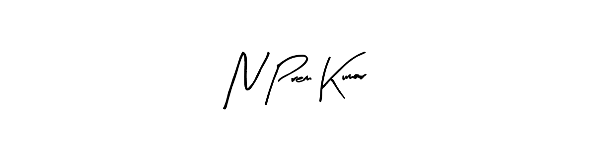 Create a beautiful signature design for name N Prem Kumar. With this signature (Arty Signature) fonts, you can make a handwritten signature for free. N Prem Kumar signature style 8 images and pictures png