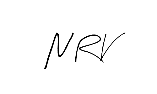 The best way (Arty Signature) to make a short signature is to pick only two or three words in your name. The name N R V include a total of six letters. For converting this name. N R V signature style 8 images and pictures png