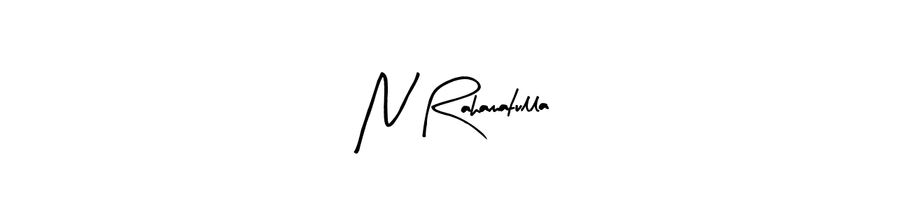Make a beautiful signature design for name N Rahamatulla. With this signature (Arty Signature) style, you can create a handwritten signature for free. N Rahamatulla signature style 8 images and pictures png