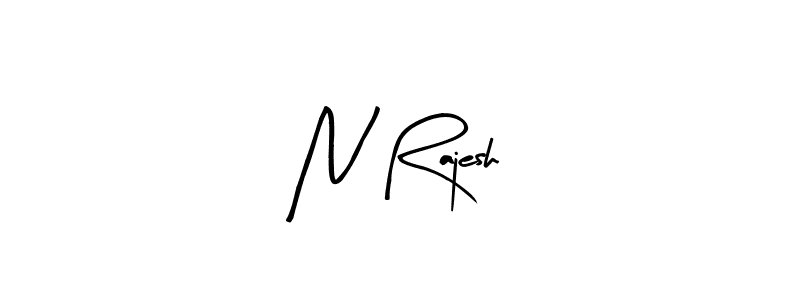 How to make N Rajesh signature? Arty Signature is a professional autograph style. Create handwritten signature for N Rajesh name. N Rajesh signature style 8 images and pictures png