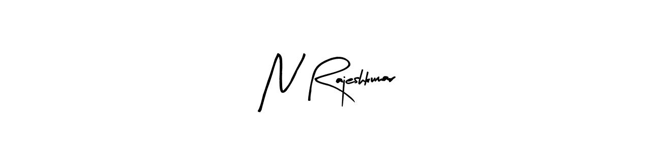 Use a signature maker to create a handwritten signature online. With this signature software, you can design (Arty Signature) your own signature for name N Rajeshkumar. N Rajeshkumar signature style 8 images and pictures png