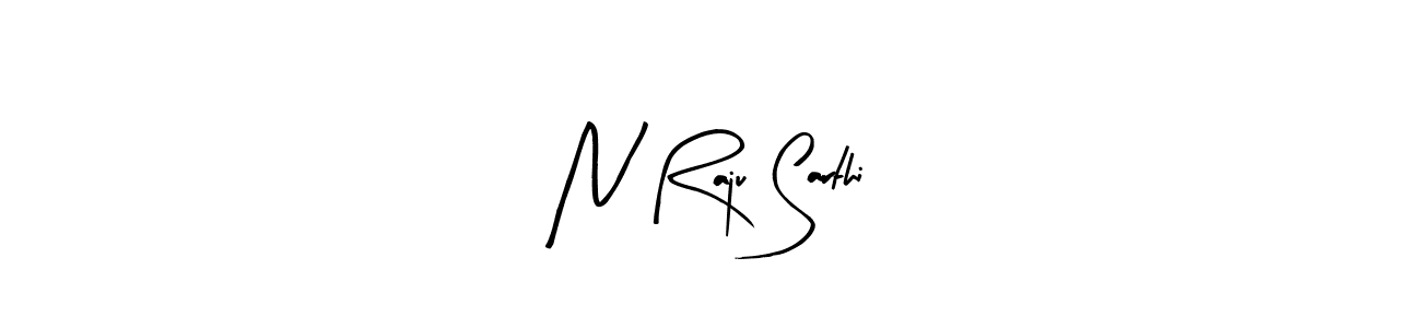 N Raju Sarthi stylish signature style. Best Handwritten Sign (Arty Signature) for my name. Handwritten Signature Collection Ideas for my name N Raju Sarthi. N Raju Sarthi signature style 8 images and pictures png