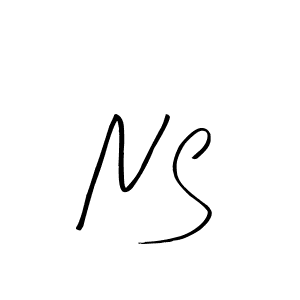 Make a beautiful signature design for name N S. With this signature (Arty Signature) style, you can create a handwritten signature for free. N S signature style 8 images and pictures png