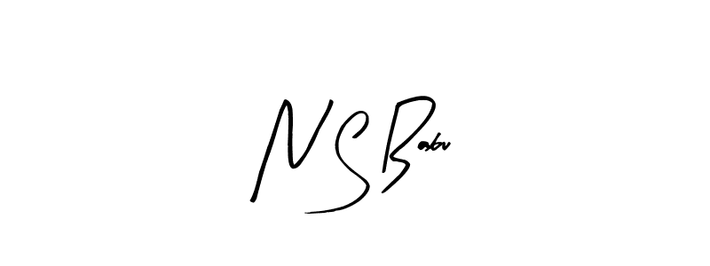 N S Babu stylish signature style. Best Handwritten Sign (Arty Signature) for my name. Handwritten Signature Collection Ideas for my name N S Babu. N S Babu signature style 8 images and pictures png
