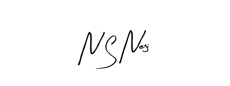 The best way (Arty Signature) to make a short signature is to pick only two or three words in your name. The name N S Negi include a total of six letters. For converting this name. N S Negi signature style 8 images and pictures png