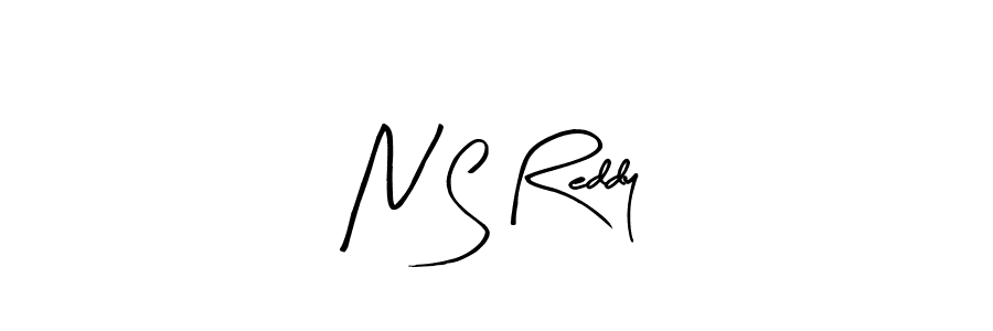 The best way (Arty Signature) to make a short signature is to pick only two or three words in your name. The name N S Reddy include a total of six letters. For converting this name. N S Reddy signature style 8 images and pictures png