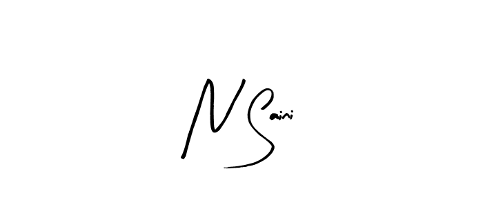 N Saini stylish signature style. Best Handwritten Sign (Arty Signature) for my name. Handwritten Signature Collection Ideas for my name N Saini. N Saini signature style 8 images and pictures png