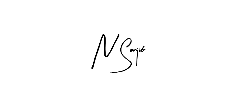 You should practise on your own different ways (Arty Signature) to write your name (N Sanjib) in signature. don't let someone else do it for you. N Sanjib signature style 8 images and pictures png