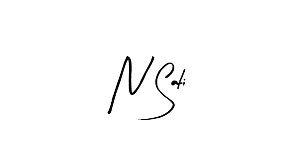 Similarly Arty Signature is the best handwritten signature design. Signature creator online .You can use it as an online autograph creator for name N Sati. N Sati signature style 8 images and pictures png