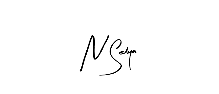 Create a beautiful signature design for name N Selya. With this signature (Arty Signature) fonts, you can make a handwritten signature for free. N Selya signature style 8 images and pictures png