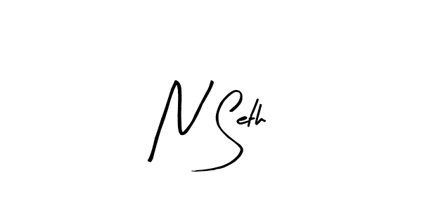 N Seth stylish signature style. Best Handwritten Sign (Arty Signature) for my name. Handwritten Signature Collection Ideas for my name N Seth. N Seth signature style 8 images and pictures png