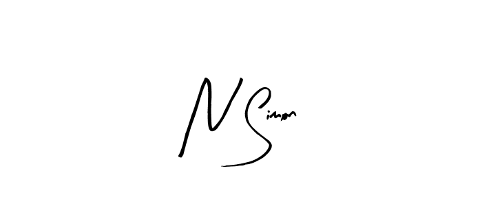 Design your own signature with our free online signature maker. With this signature software, you can create a handwritten (Arty Signature) signature for name N Simon. N Simon signature style 8 images and pictures png