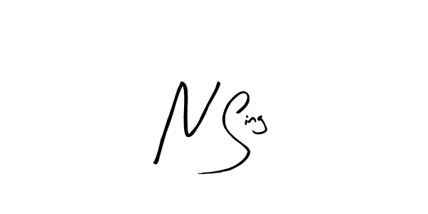 How to make N Sing signature? Arty Signature is a professional autograph style. Create handwritten signature for N Sing name. N Sing signature style 8 images and pictures png