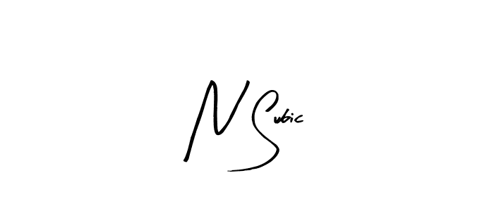 The best way (Arty Signature) to make a short signature is to pick only two or three words in your name. The name N Subic include a total of six letters. For converting this name. N Subic signature style 8 images and pictures png