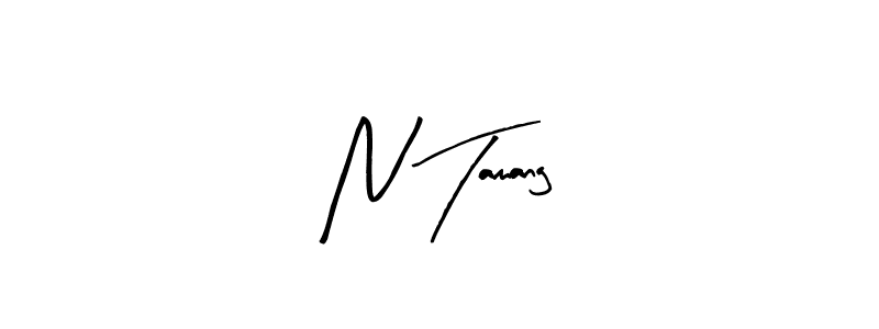 The best way (Arty Signature) to make a short signature is to pick only two or three words in your name. The name N Tamang include a total of six letters. For converting this name. N Tamang signature style 8 images and pictures png