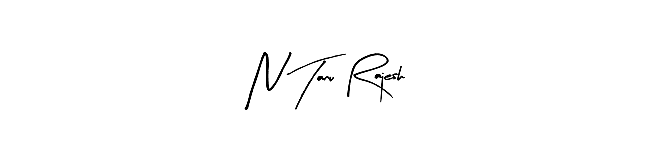 The best way (Arty Signature) to make a short signature is to pick only two or three words in your name. The name N Tanu Rajesh include a total of six letters. For converting this name. N Tanu Rajesh signature style 8 images and pictures png