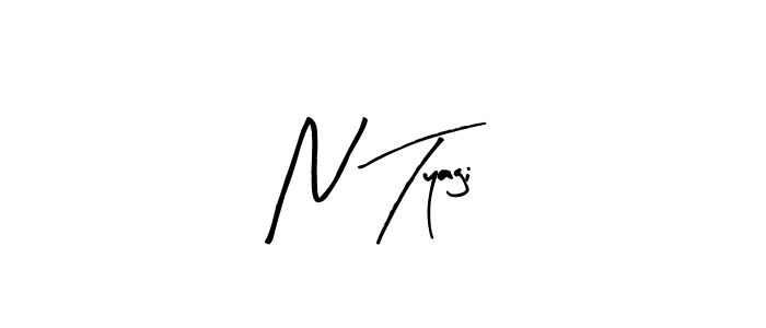 The best way (Arty Signature) to make a short signature is to pick only two or three words in your name. The name N Tyagi include a total of six letters. For converting this name. N Tyagi signature style 8 images and pictures png