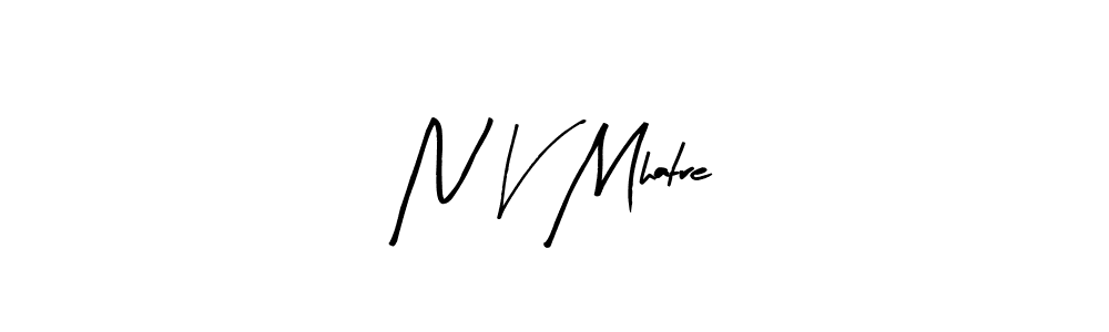 Similarly Arty Signature is the best handwritten signature design. Signature creator online .You can use it as an online autograph creator for name N V Mhatre. N V Mhatre signature style 8 images and pictures png
