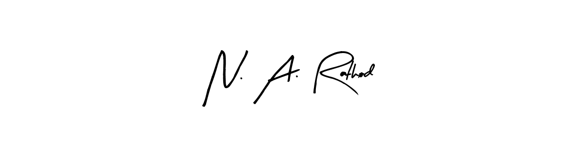 N. A. Rathod stylish signature style. Best Handwritten Sign (Arty Signature) for my name. Handwritten Signature Collection Ideas for my name N. A. Rathod. N. A. Rathod signature style 8 images and pictures png