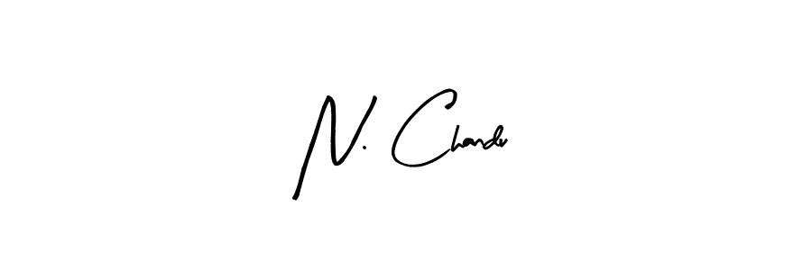 N. Chandu stylish signature style. Best Handwritten Sign (Arty Signature) for my name. Handwritten Signature Collection Ideas for my name N. Chandu. N. Chandu signature style 8 images and pictures png