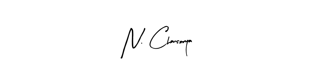 Similarly Arty Signature is the best handwritten signature design. Signature creator online .You can use it as an online autograph creator for name N. Chansorya. N. Chansorya signature style 8 images and pictures png