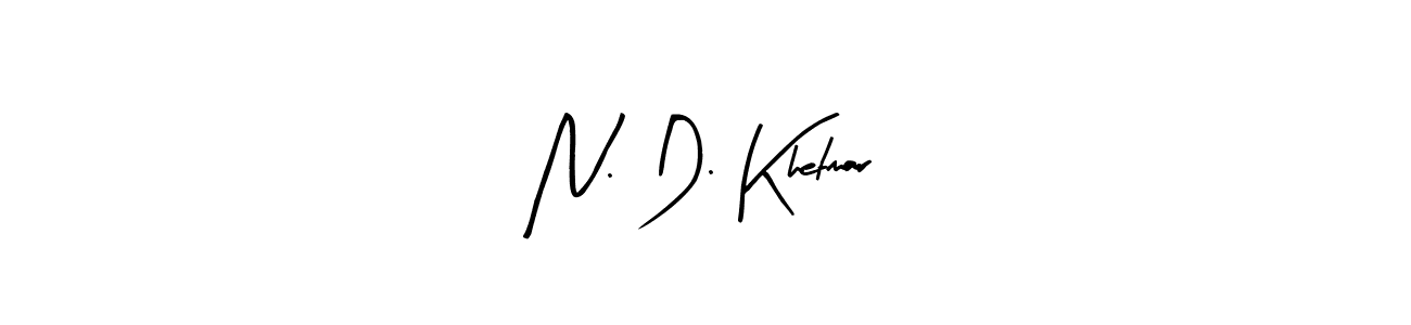 Here are the top 10 professional signature styles for the name N. D. Khetmar. These are the best autograph styles you can use for your name. N. D. Khetmar signature style 8 images and pictures png