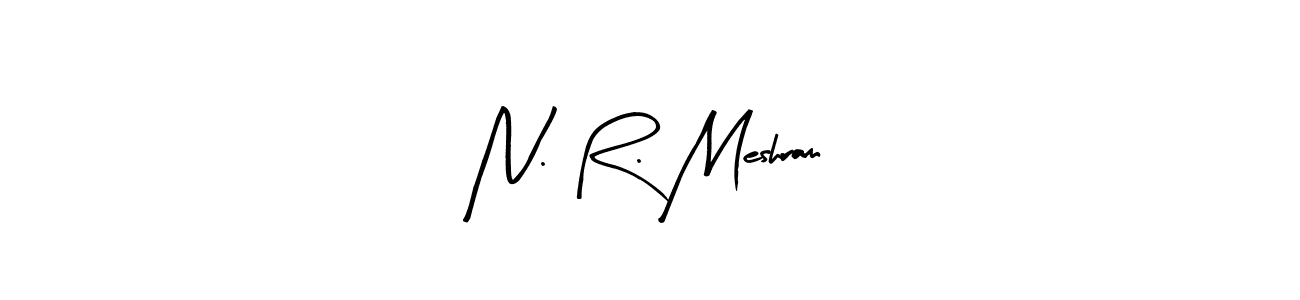 N. R. Meshram stylish signature style. Best Handwritten Sign (Arty Signature) for my name. Handwritten Signature Collection Ideas for my name N. R. Meshram. N. R. Meshram signature style 8 images and pictures png