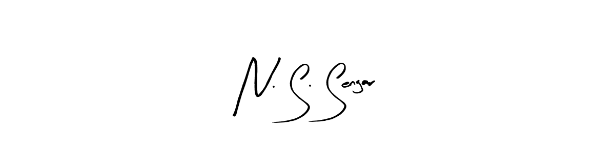 Similarly Arty Signature is the best handwritten signature design. Signature creator online .You can use it as an online autograph creator for name N. S. Sengar. N. S. Sengar signature style 8 images and pictures png