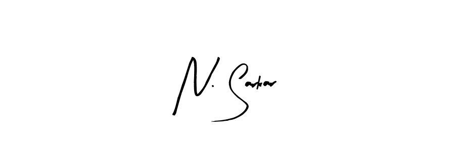 The best way (Arty Signature) to make a short signature is to pick only two or three words in your name. The name N. Sarkar include a total of six letters. For converting this name. N. Sarkar signature style 8 images and pictures png