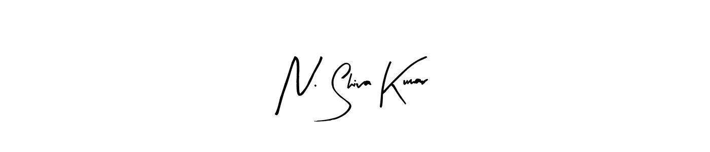 Arty Signature is a professional signature style that is perfect for those who want to add a touch of class to their signature. It is also a great choice for those who want to make their signature more unique. Get N. Shiva Kumar name to fancy signature for free. N. Shiva Kumar signature style 8 images and pictures png