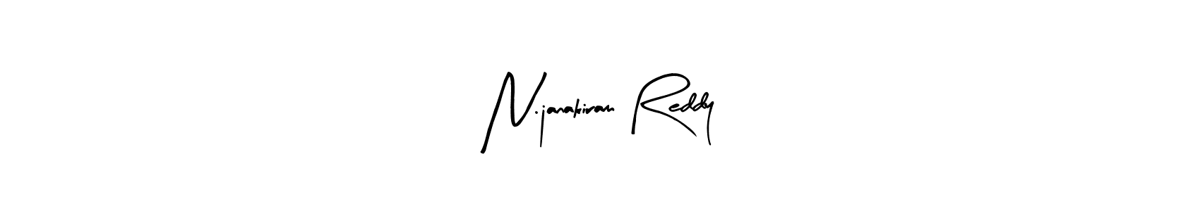 The best way (Arty Signature) to make a short signature is to pick only two or three words in your name. The name N.janakiram Reddy include a total of six letters. For converting this name. N.janakiram Reddy signature style 8 images and pictures png