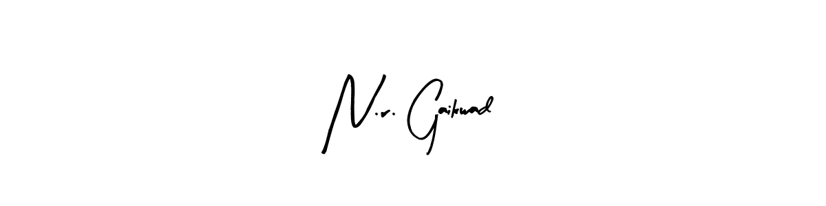 Design your own signature with our free online signature maker. With this signature software, you can create a handwritten (Arty Signature) signature for name N.r. Gaikwad. N.r. Gaikwad signature style 8 images and pictures png