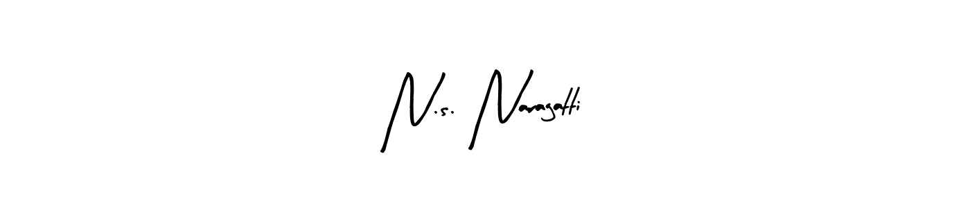 Arty Signature is a professional signature style that is perfect for those who want to add a touch of class to their signature. It is also a great choice for those who want to make their signature more unique. Get N.s. Naragatti name to fancy signature for free. N.s. Naragatti signature style 8 images and pictures png