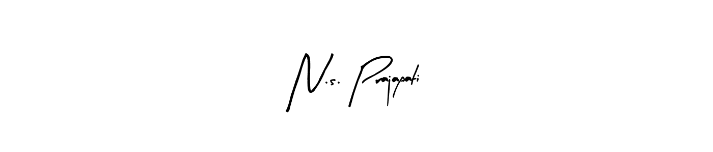 The best way (Arty Signature) to make a short signature is to pick only two or three words in your name. The name N.s. Prajapati include a total of six letters. For converting this name. N.s. Prajapati signature style 8 images and pictures png