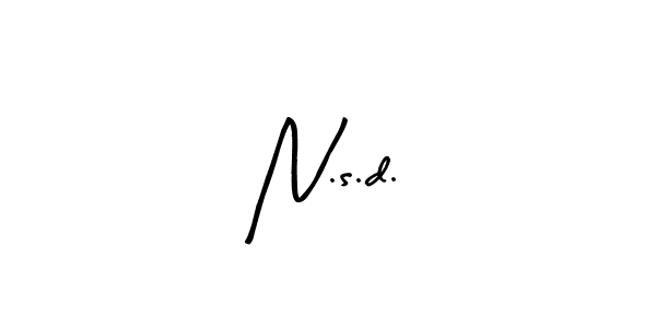 How to make N.s.d. name signature. Use Arty Signature style for creating short signs online. This is the latest handwritten sign. N.s.d. signature style 8 images and pictures png