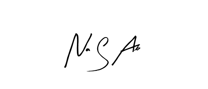 Make a beautiful signature design for name Na S Ab. With this signature (Arty Signature) style, you can create a handwritten signature for free. Na S Ab signature style 8 images and pictures png