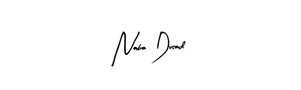 The best way (Arty Signature) to make a short signature is to pick only two or three words in your name. The name Naba Dusad include a total of six letters. For converting this name. Naba Dusad signature style 8 images and pictures png