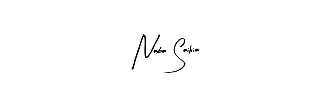 You can use this online signature creator to create a handwritten signature for the name Naba Saikia. This is the best online autograph maker. Naba Saikia signature style 8 images and pictures png