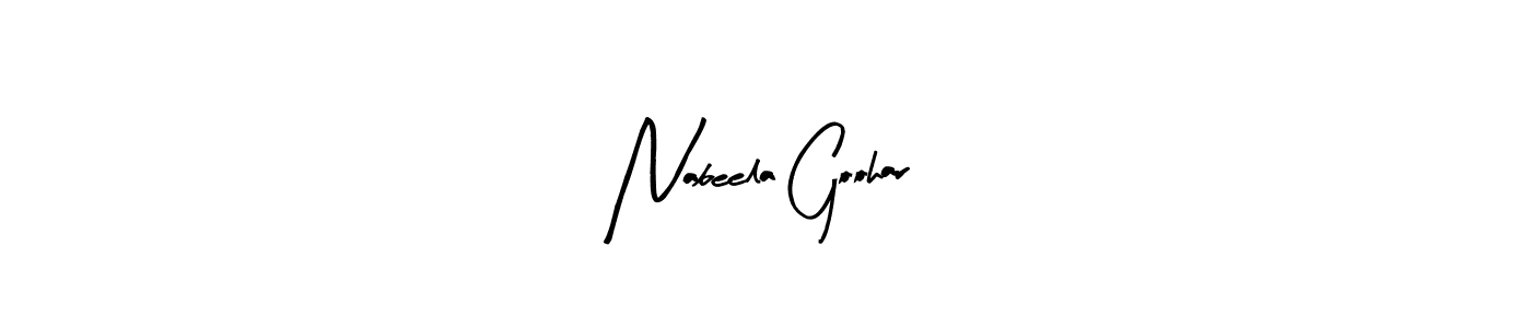 It looks lik you need a new signature style for name Nabeela Goohar. Design unique handwritten (Arty Signature) signature with our free signature maker in just a few clicks. Nabeela Goohar signature style 8 images and pictures png