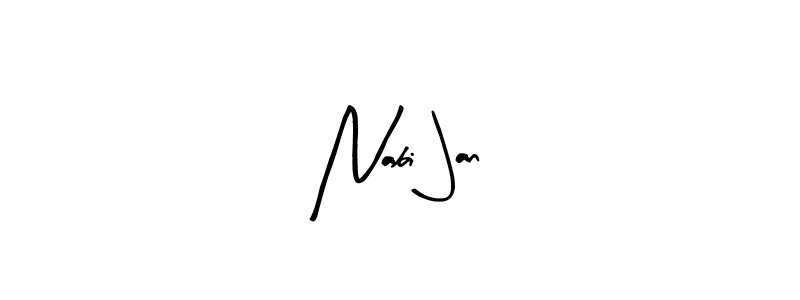Here are the top 10 professional signature styles for the name Nabi Jan. These are the best autograph styles you can use for your name. Nabi Jan signature style 8 images and pictures png