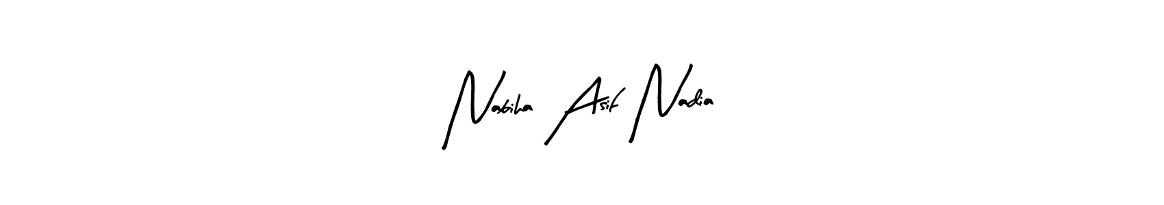 You can use this online signature creator to create a handwritten signature for the name Nabiha Asif Nadia. This is the best online autograph maker. Nabiha Asif Nadia signature style 8 images and pictures png