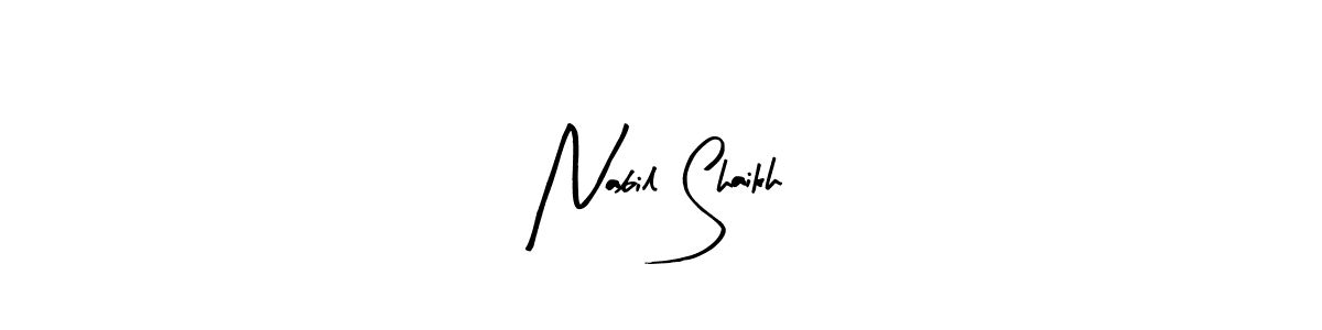 You should practise on your own different ways (Arty Signature) to write your name (Nabil Shaikh) in signature. don't let someone else do it for you. Nabil Shaikh signature style 8 images and pictures png